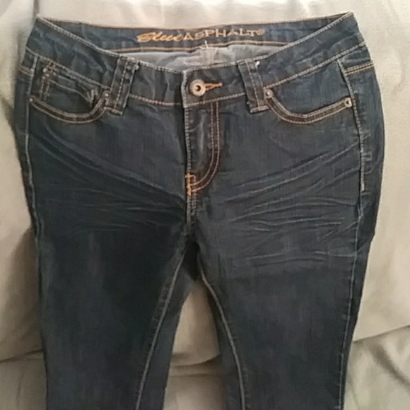 Blue Asphalt Denim - Blue Asphalt Skinny straight leg long Jeans
